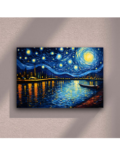 RETABLO NOCHE ESTRELLADA